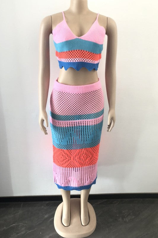 Crochet Crop Top Skirt Set king-general-store-5710.myshopify.com