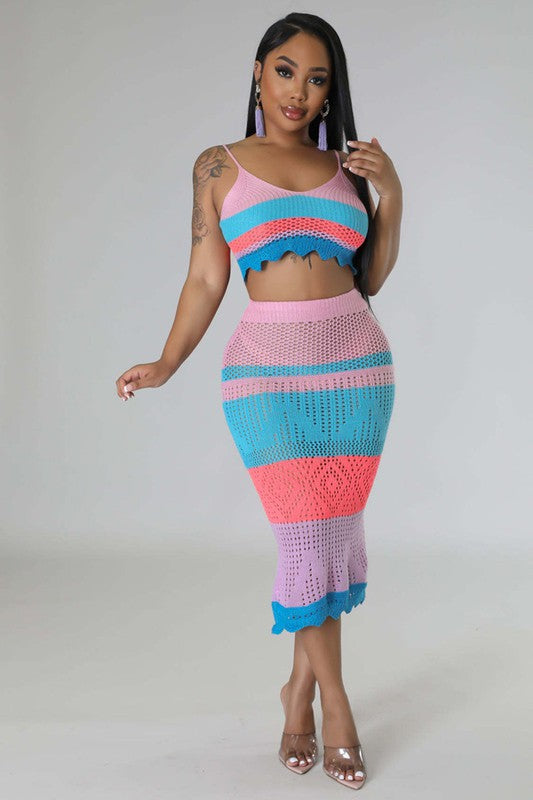 Crochet Crop Top Skirt Set king-general-store-5710.myshopify.com