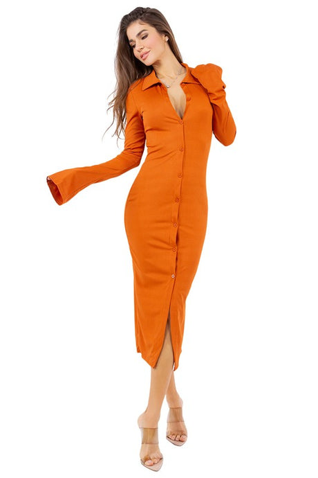 Orange Sexy Fashion Party Maxi Bodycon Dress king-general-store-5710.myshopify.com