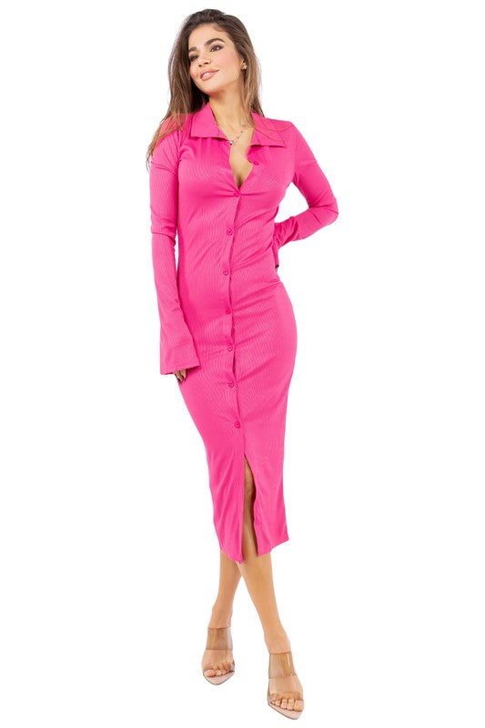 Fuchsia Sexy Fashion Party Maxi Bodycon Dress king-general-store-5710.myshopify.com