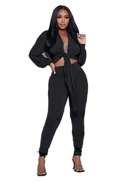 Tie Up Crop Top Pant Set king-general-store-5710.myshopify.com