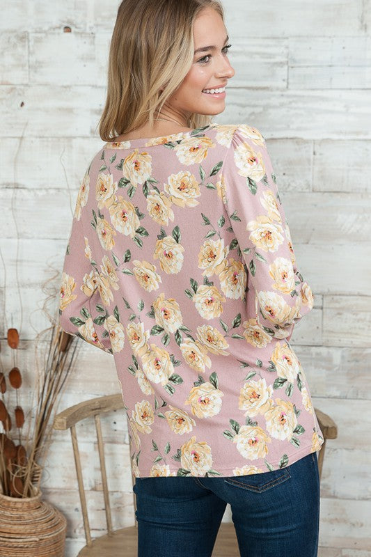 Pink Flower Bell Sleeve Light Sweater Knit king-general-store-5710.myshopify.com