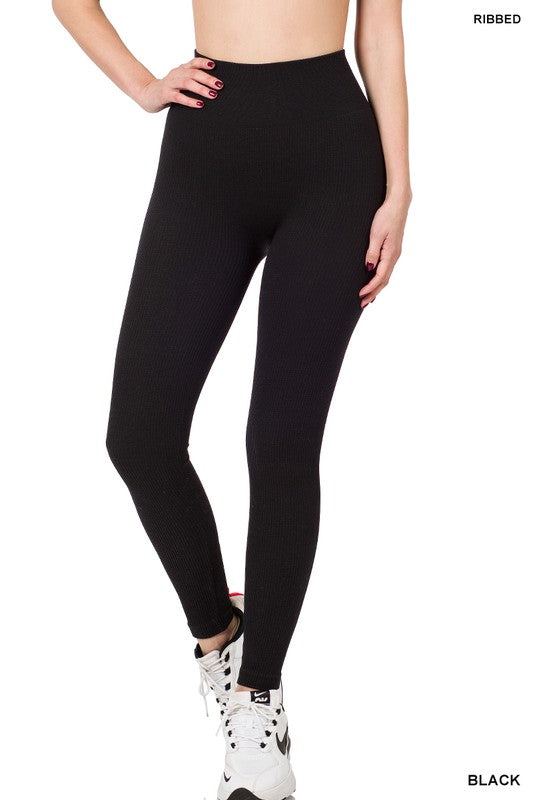 Ribbed Seamless High Waisted Full Length Leggings king-general-store-5710.myshopify.com