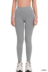 Ribbed Seamless High Waisted Full Length Leggings king-general-store-5710.myshopify.com