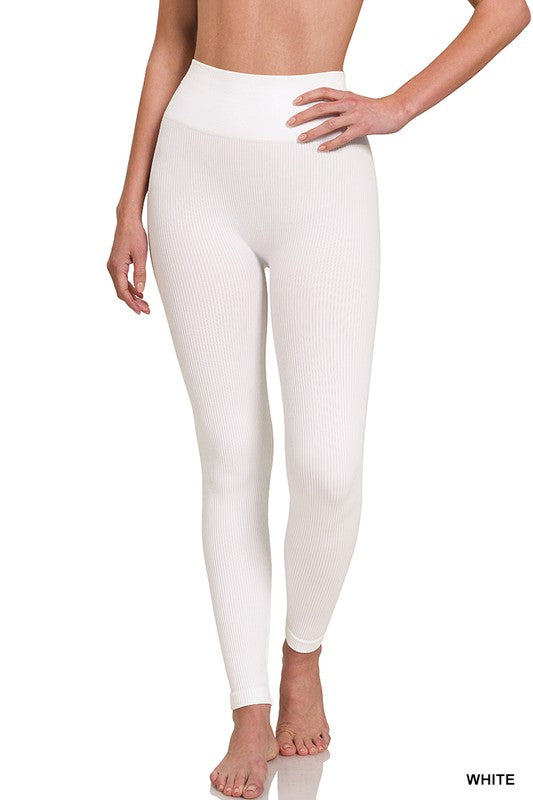 Ribbed Seamless High Waisted Full Length Leggings king-general-store-5710.myshopify.com