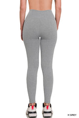 Ribbed Seamless High Waisted Full Length Leggings king-general-store-5710.myshopify.com