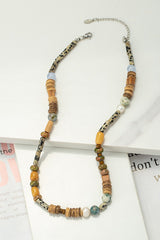 PREMIUM SEMI PRECIOUS BEAD AND WOOD NECKLACE king-general-store-5710.myshopify.com