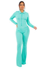 Mint Zipper Front Jumpsuit king-general-store-5710.myshopify.com