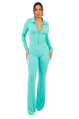 Mint Zipper Front Jumpsuit king-general-store-5710.myshopify.com