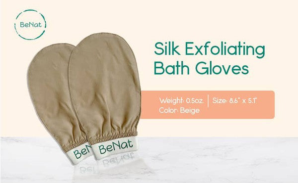 Silk Exfoliating Bath Gloves - Soft Silk king-general-store-5710.myshopify.com