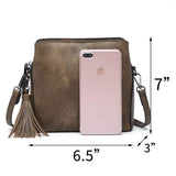 Small Triple Pockets Crossbody Bag with Guitar Strap king-general-store-5710.myshopify.com