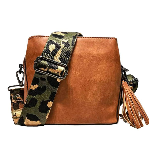 Small Triple Pockets Crossbody Bag with Guitar Strap king-general-store-5710.myshopify.com