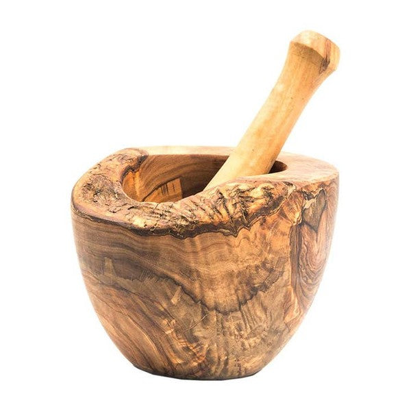 Olive Wood Rustic Mortar and Pestle king-general-store-5710.myshopify.com