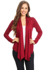 Loose Fit Solid Waist Length Cardigan king-general-store-5710.myshopify.com