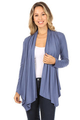 Loose Fit Solid Waist Length Cardigan king-general-store-5710.myshopify.com