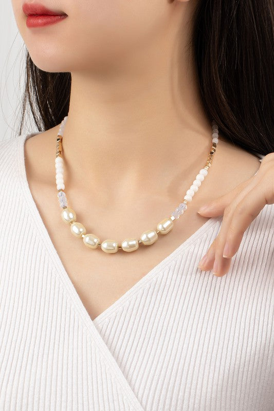 Premium Pearl and Agate Necklace king-general-store-5710.myshopify.com