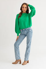 Fuzzy Sweater with Back Ruching king-general-store-5710.myshopify.com