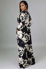 Black Long Sleeve Cowl Neck Pant Set king-general-store-5710.myshopify.com