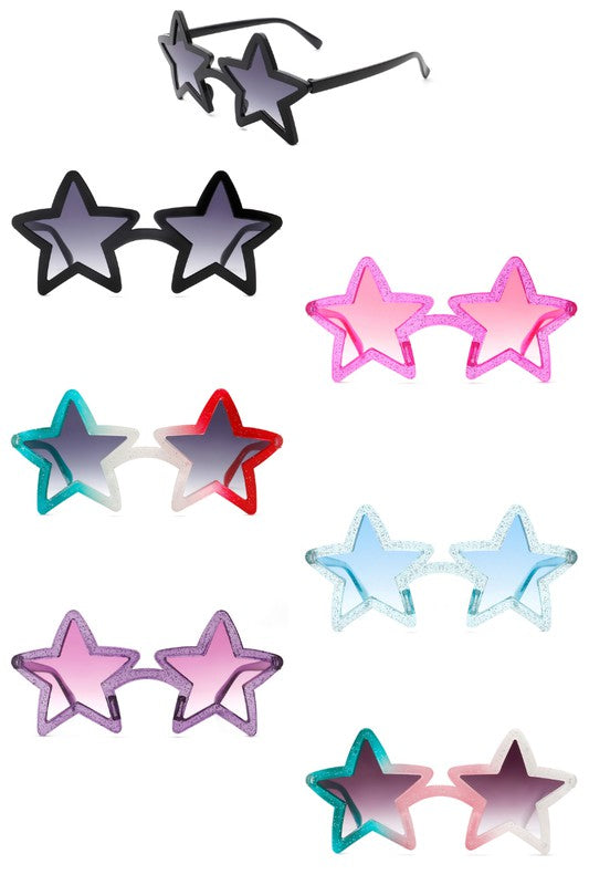 Glitter Star Shape Tinted Sunglasses king-general-store-5710.myshopify.com