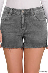 Acid Washed Frayed Cutoff Hem Shorts king-general-store-5710.myshopify.com