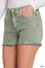 Acid Washed Frayed Cutoff Hem Shorts king-general-store-5710.myshopify.com