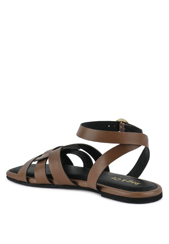 ASHTON Flat Ankle Strap Sandals king-general-store-5710.myshopify.com