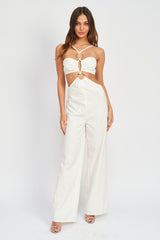 DOUBLE O RING CUT OUT JUMPSUIT