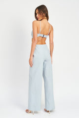 DOUBLE O RING CUT OUT JUMPSUIT