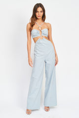 DOUBLE O RING CUT OUT JUMPSUIT