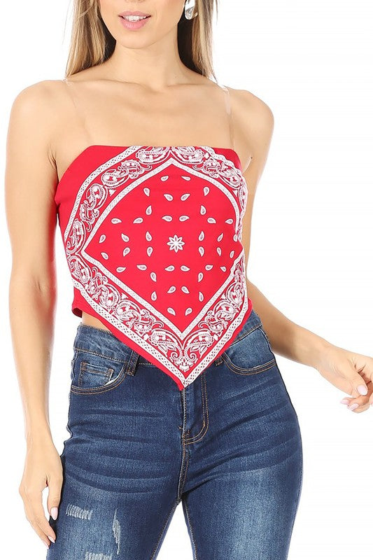 Paisley Print Bandana Top king-general-store-5710.myshopify.com