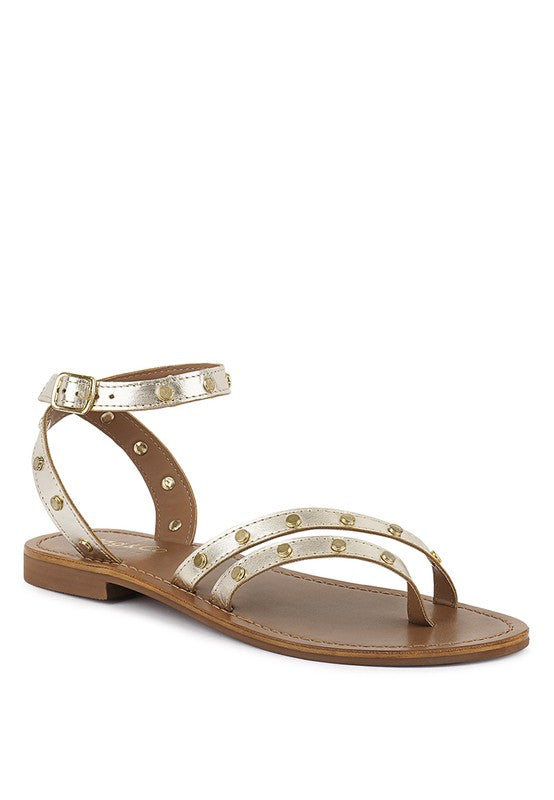 PRAH Studs Embellished Flat Sandals king-general-store-5710.myshopify.com