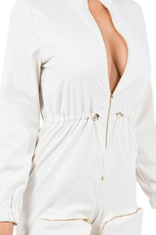 Cream Sexy Cargo Style Jumpsuit king-general-store-5710.myshopify.com