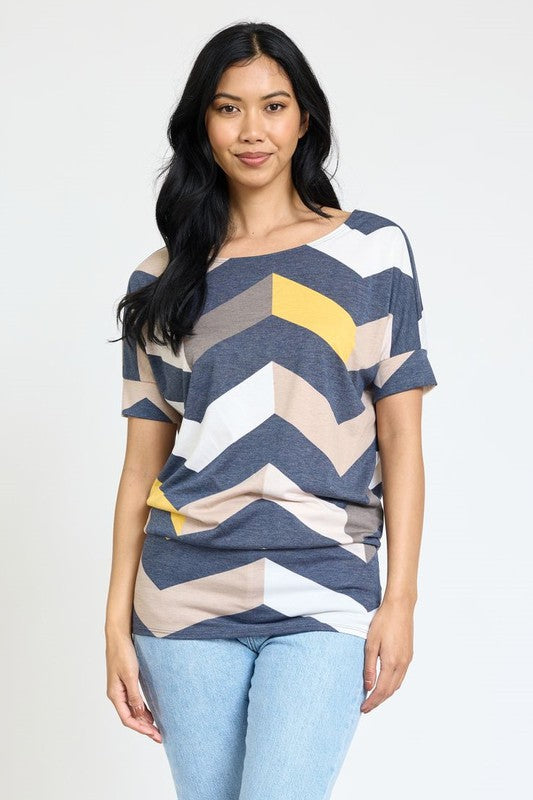 Chevron Dolman Top