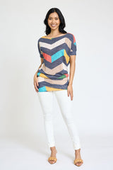 Chevron Dolman Top