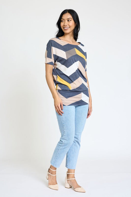 Chevron Dolman Top