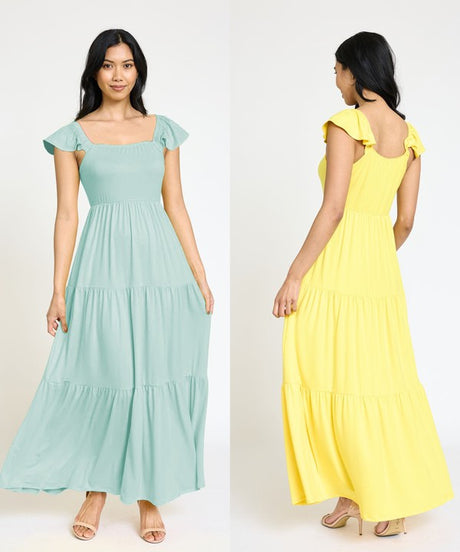 Flutter Sleeve Flowy Tiered Sundress king-general-store-5710.myshopify.com