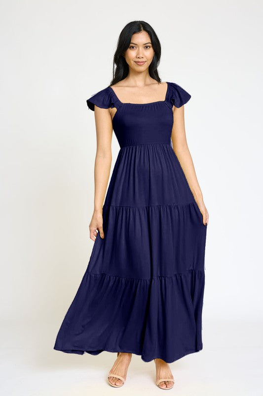 Flutter Sleeve Flowy Tiered Sundress king-general-store-5710.myshopify.com