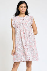 Spring Ruffle Hem Shift Dress