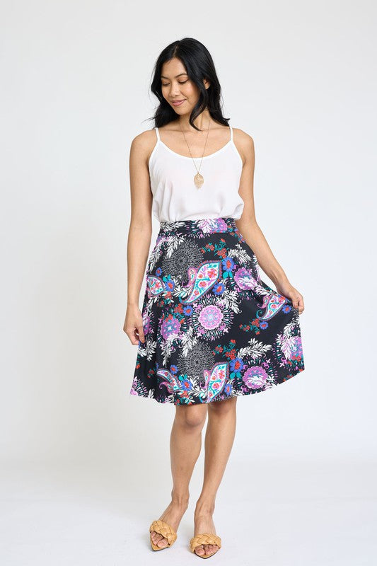 Printed Swing Skirt