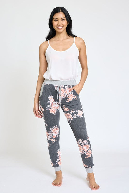 Floral Drawstring Jogger king-general-store-5710.myshopify.com