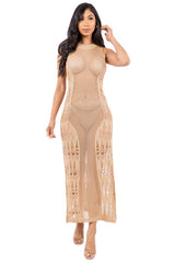 Khaki Sexy Fashion Crochet Dress king-general-store-5710.myshopify.com