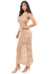 Khaki Sexy Fashion Crochet Dress king-general-store-5710.myshopify.com