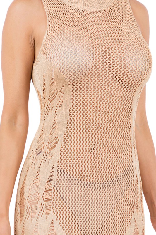 Khaki Sexy Fashion Crochet Dress king-general-store-5710.myshopify.com