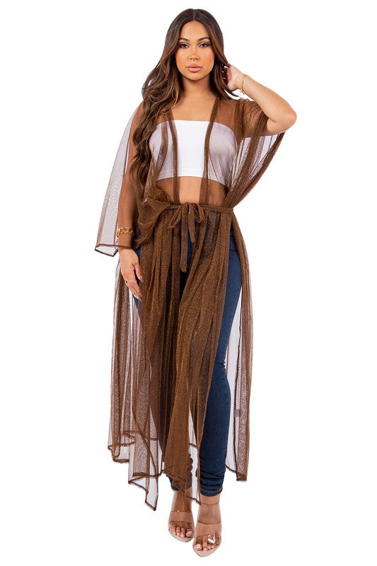 Brown Sexy Mesh Cover-Up king-general-store-5710.myshopify.com