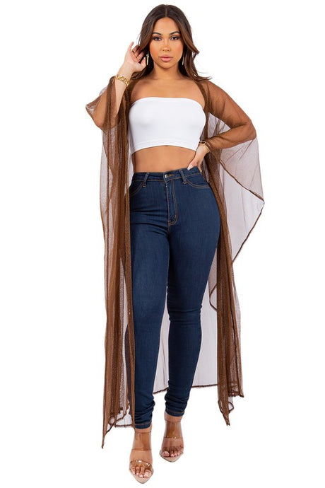 Brown Sexy Mesh Cover-Up king-general-store-5710.myshopify.com