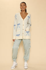 All Over Bow Knit Cardigan