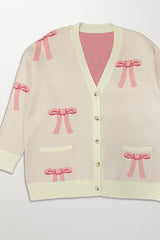 All Over Bow Knit Cardigan