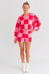 Checkered Sweater Shorts king-general-store-5710.myshopify.com