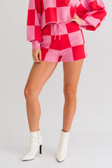 Checkered Sweater Shorts king-general-store-5710.myshopify.com