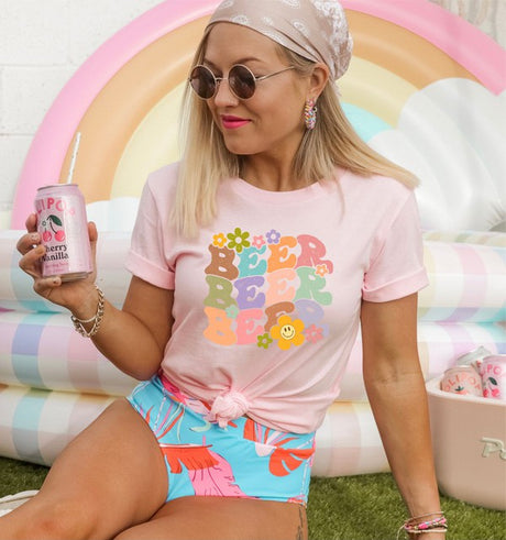 Groovy Flower Beer Softstyle Tee king-general-store-5710.myshopify.com